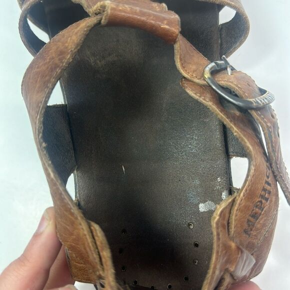 Mephisto Sam Brown Leather Men's Sandals - Picture 14 of 15